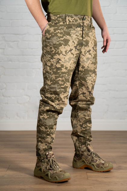 Военные штаны саржа дышащие с 4 карманами standart Пиксель (549) , S - изображение 2