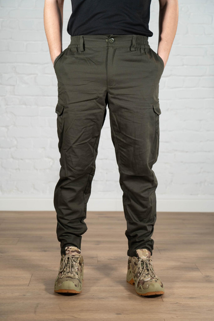 Армійські штани саржа дихаючі з 4 кишенями standart Олива (550) , XL - зображення 1