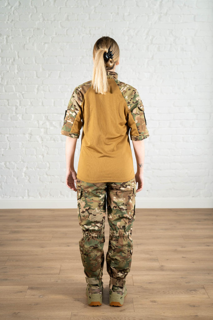 Армейская женская форма убакс короткий рукав и штаны с карманами CoolMax рип-стоп standart Мультикам Койот (627) , S - изображение 2