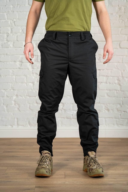 Тактические штаны рип-стоп износостойкие tactical летние Черные (545), S - изображение 1