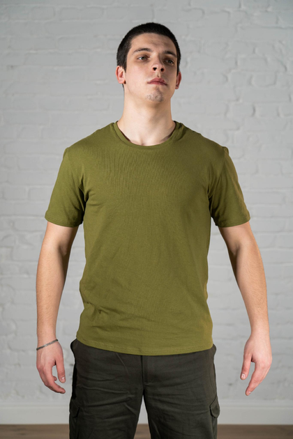 Военная футболка ХБ (хлопок) гипоаллергенная Олива (530) , 3XL - изображение 1
