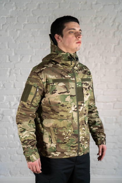 Куртка тактическая Горка с капюшоном рип-стоп tactical Мультикам (607) , S - изображение 2