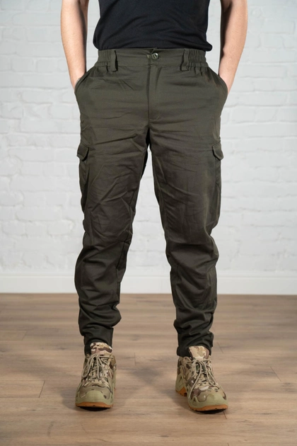 Армійські штани саржа дихаючі з 4 кишенями standart Олива (550) , S - зображення 1