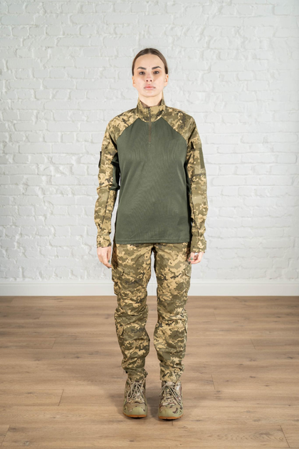 Жіноча військова форма убакс та штани з кишенями CoolMax ріп-стоп standart Піксель Олива (625) , XL - зображення 1