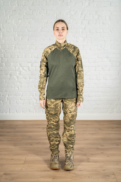 Женская военная форма убакс и штаны с карманами CoolMax рип-стоп standart Пиксель Олива (625) , S - изображение 1