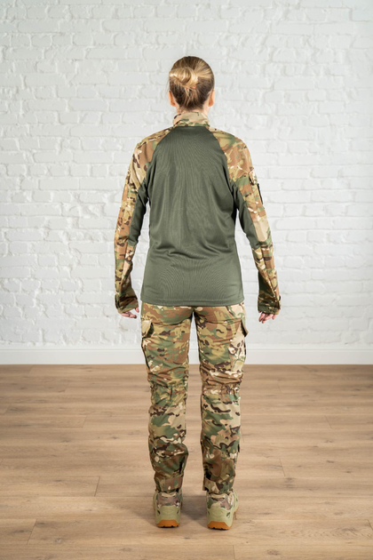 Военная женская форма убакс и штаны с наколенниками рип-стоп CoolMax standart Мультикам Олива (634) , L - изображение 2