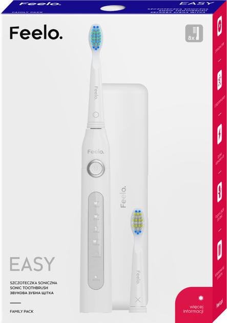 Elektryczna szczoteczka do zębów Feelo Easy (5907688751031) - obraz 4