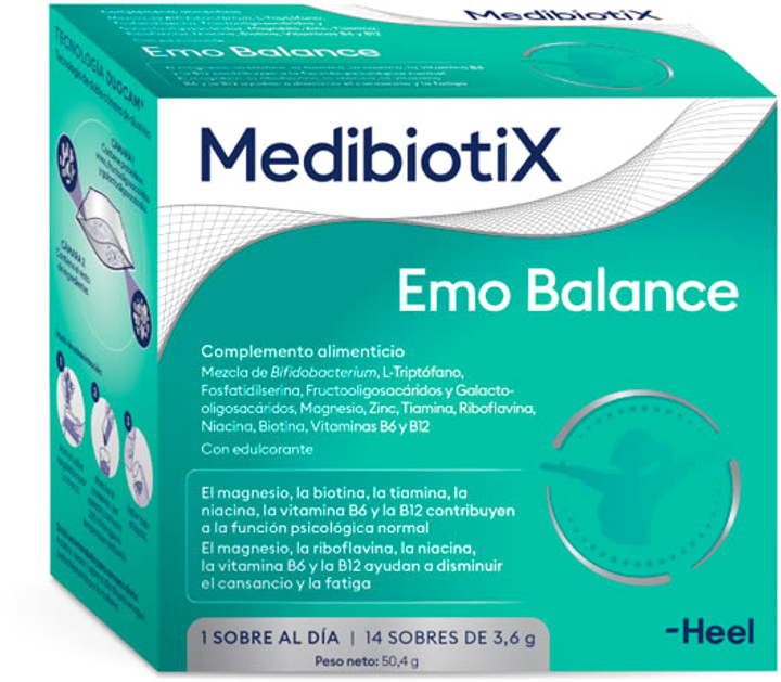 Kompleks witamin i minerałów Heel Medibiotix Emo Balance 14 szt (8429949194830) - obraz 1
