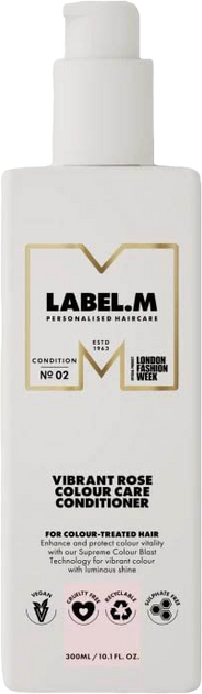 Odżywka Label.m Vibrant Rose Colour Care pielęgnacyjna do włosów farbowanych 300 ml (5056043216903) - obraz 1