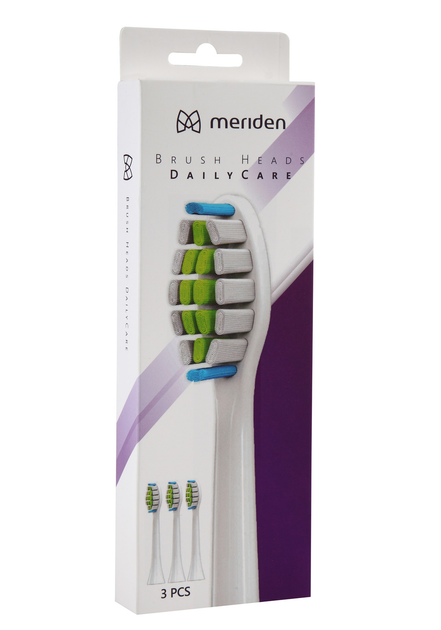 Końcówki do szczoteczki elektrycznej Meriden DailCare Family White 3 szt - obraz 3
