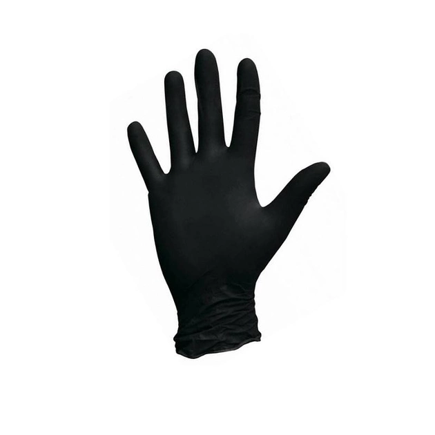 Нітрилові рукавиці без пудри Nitrylex Black Protective Gloves розмір S - изображение 2