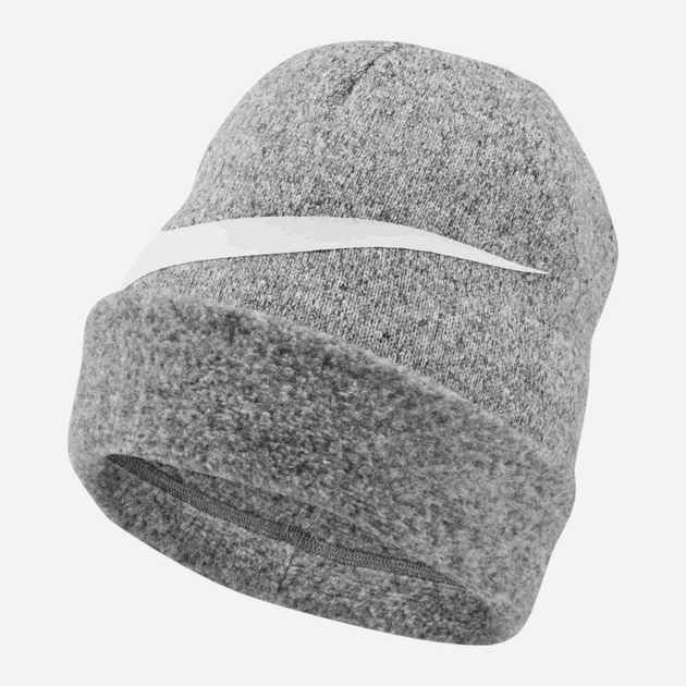 Шапка Nike U Nk Thrma Beanie Cuffed Swsh DA2005-011 One size Сіра (194498118412) - зображення 1