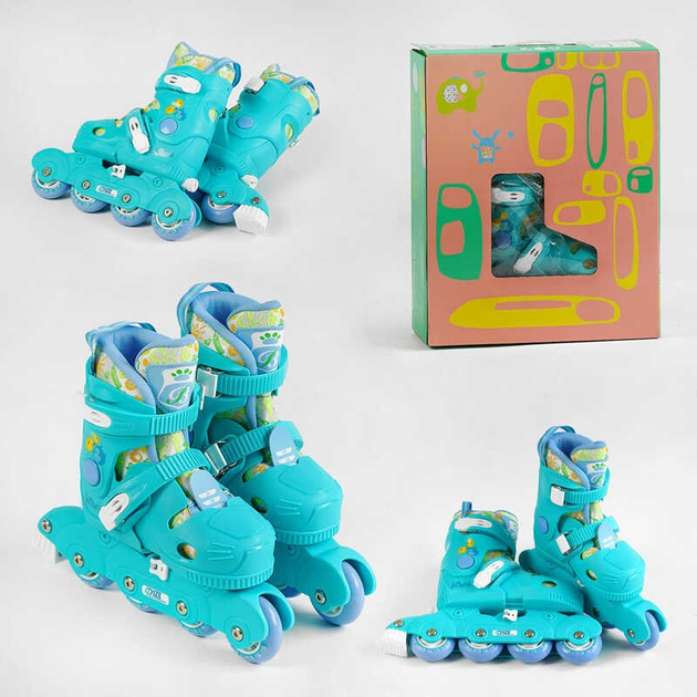 Роликовые коньки светящиеся PU колёса Best Roller 26-29 Синий 000283604 