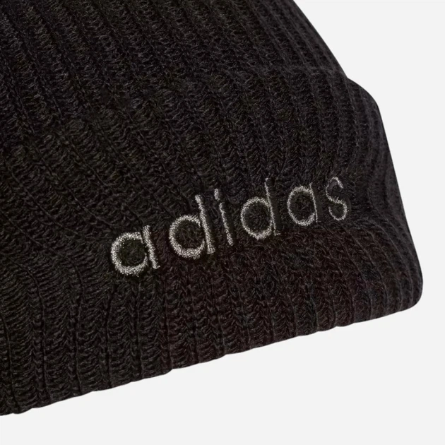 Шапка adidas Clsc Beanie Cuf IB2649 OSFM 58 Чорна (4066763559113) - зображення 3