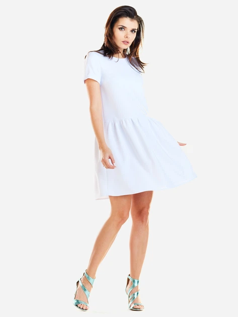 Sukienka trapezowa damska mini Awama A277 M Biała (5902360537736) - obraz 5