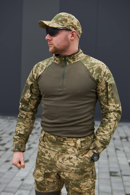 Тактическая боевая рубашка UBACS (Убакс) и кепка пиксель Боевая рубашка ВСУ 60 - изображение 1