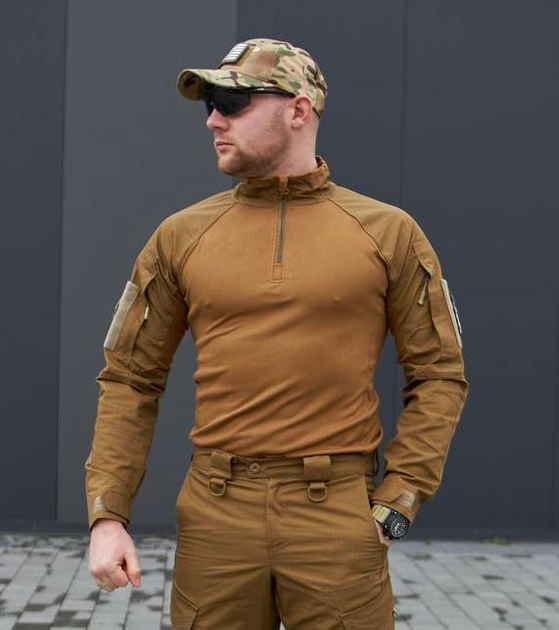 Тактическая рубашка Ubacs (Убакс) MILITARY койот рипстоп CoolPass 46 - изображение 1