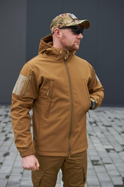 Тактична куртка Soft Shell MILITARY Койот 2XL - зображення 1