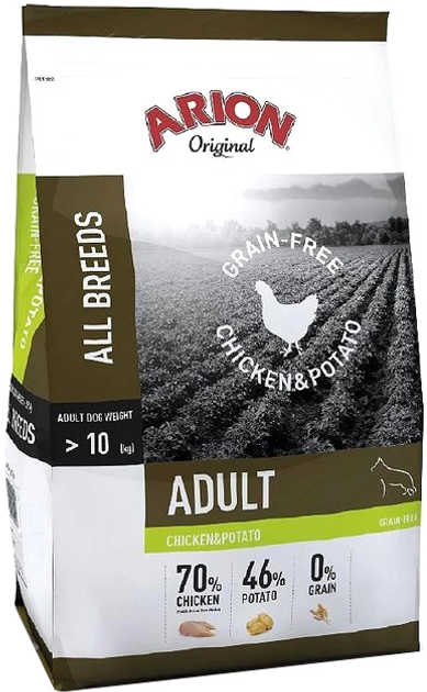 Сухий корм для дорослих собак Arion Grain-free Chicken and Potato 12 кг (5414970049528) - зображення 1