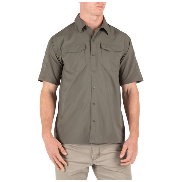 Рубашка тактическая с коротким рукавом 5.11 Freedom Flex Woven S/S XS RANGER GREEN - изображение 1