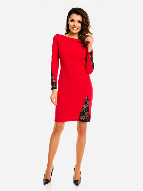 Sukienka ołówkowa damska Awama A128 S Czerwona (5902360511392) - obraz 1