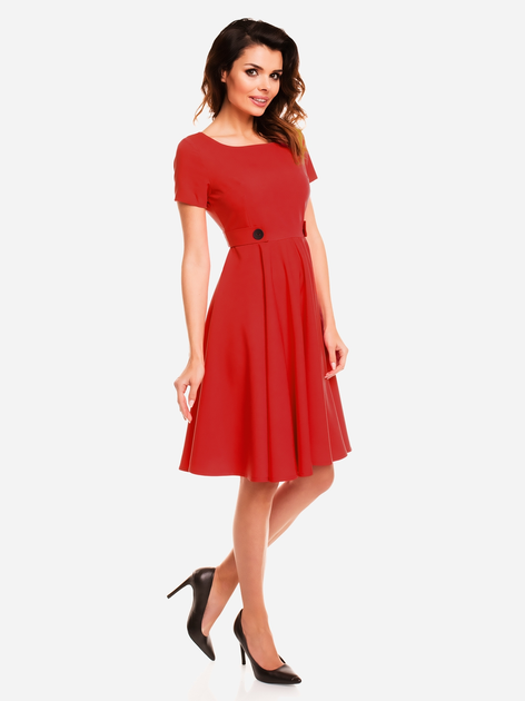 Sukienka trapezowa damska mini Awama A135 L Czerwona (5902360511873) - obraz 2