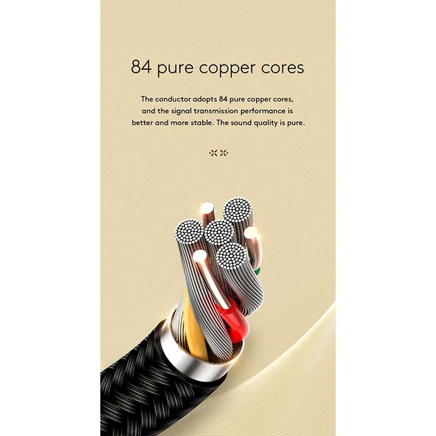 Кабель JOYROOM aux car stereo audio cable SY-20A1 |2M| Black - изображение 4