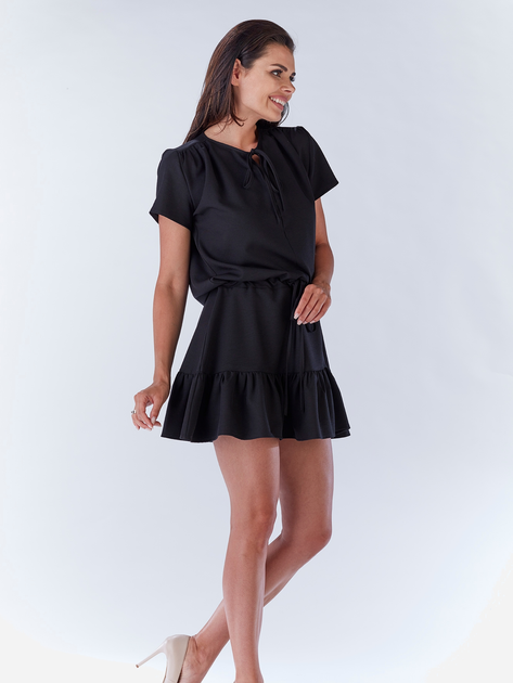 Плаття коротке літнє жіноче Awama A180 L/XL Чорне (5902360588998) - зображення 2