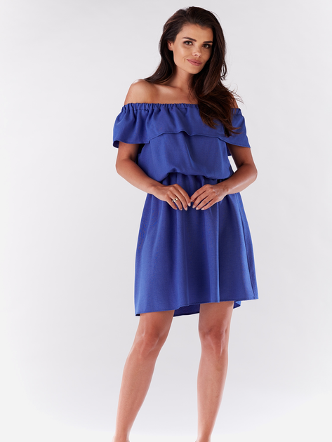 Плаття коротке літнє жіноче Awama A185 S Синє (5902360590373) - зображення 1