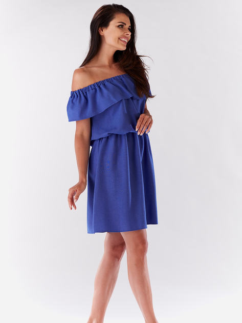 Плаття коротке літнє жіноче Awama A185 S Синє (5902360590373) - зображення 2