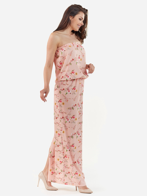 Sukienka damska w kwiaty Awama A219 XL Różowa (5902360522879) - obraz 2
