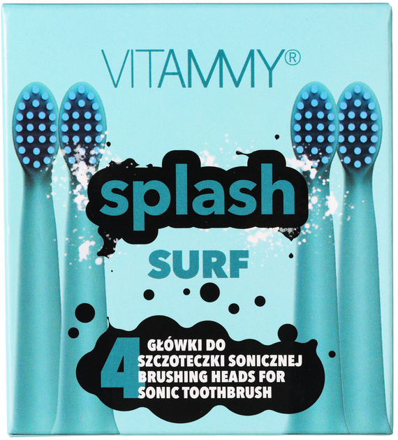 Końcówki do szczoteczki elektrycznej Vitammy Splash Surf 4 szt (5901793643694) - obraz 2