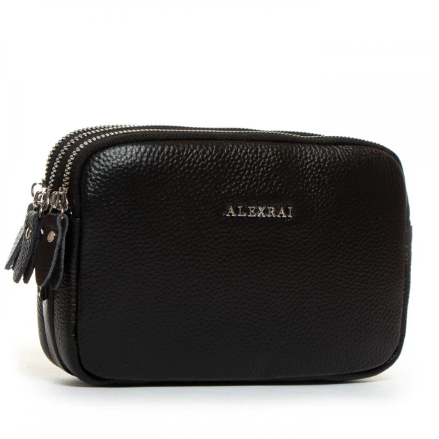 Молодежный клатч из кожи ALEX RAI BM 60061-HA-1 black - Фото 1 Молодежный клатч из кожи ALEX RAI BM 60061-HA-1 black - изображение 1
