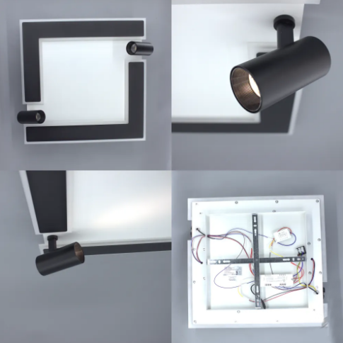Управляемая светодиодная люстра Esllse CONSUL 80W S-2LR-480х480х125-WHITE/BLACK - Фото 4 Управляемая светодиодная люстра Esllse CONSUL 80W S-2LR-480х480х125-WHITE/BLACK - изображение 4
