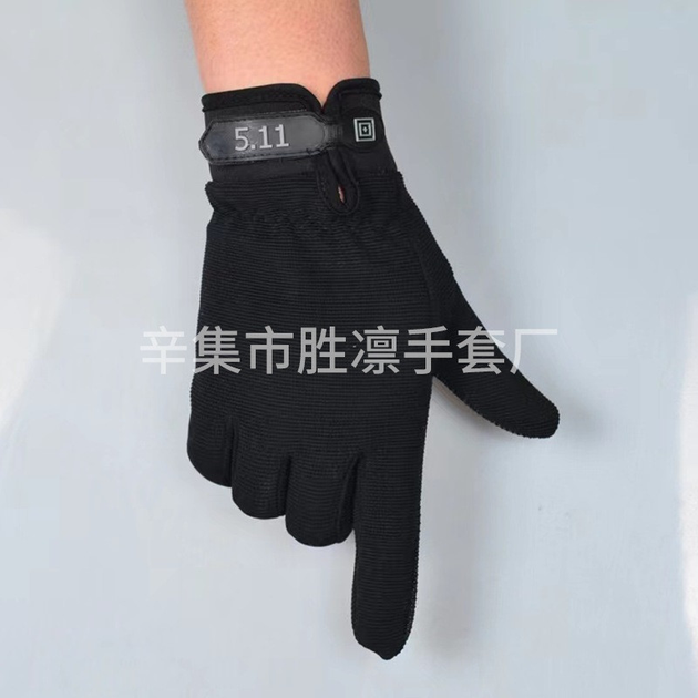 Тактические перчатки легкие без пальцев размер XL ширина ладони 10-11см, черные - изображение 2