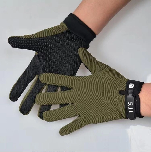 Тактические перчатки легкие без пальцев размер L ширина ладони 9-10см, олива - изображение 1