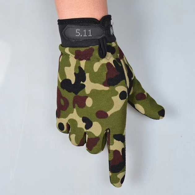 Тактические перчатки легкие без пальцев размер XL ширина ладони 10-11см, камуфляж - изображение 2