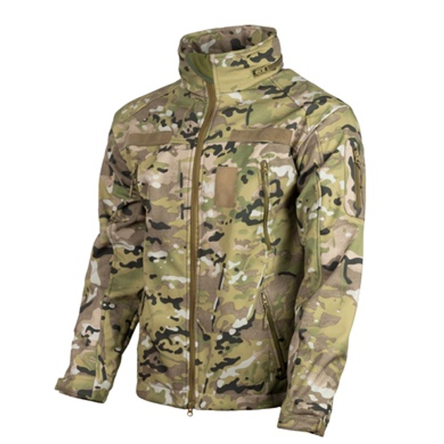 Куртка Vik-Tailor SoftShell с липучками для шевронов Multicam 48 - изображение 1