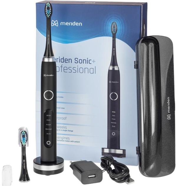 Електрична зубна щітка Meriden Sonic+ Professional Black (5907222354018) - зображення 1