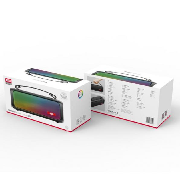 Портативная Bluetooth колонка XO F39 / Type-C / RGB подсветка / поддержка SD карт / FM радио / (black) - изображение 9