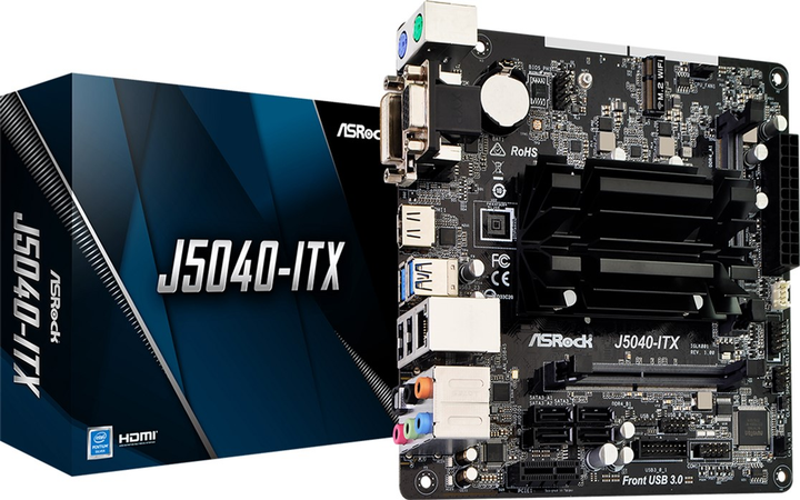Материнская плата ASRock J5040-ITX (Intel J5040, SoC, PCI-Ex) - изображение 5