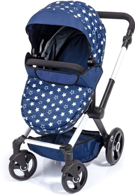 Wózek głęboki dla lalki Bayer XEO 70 cm Blue/White (4003336170153) - obraz 9