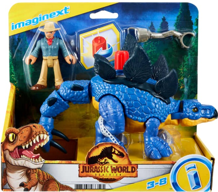 Zestaw figurek Mattel Dinozaur Stegozaur & Dr. Grant Mattel Jurassic World Imaginext 2 szt (887961933505) - obraz 1