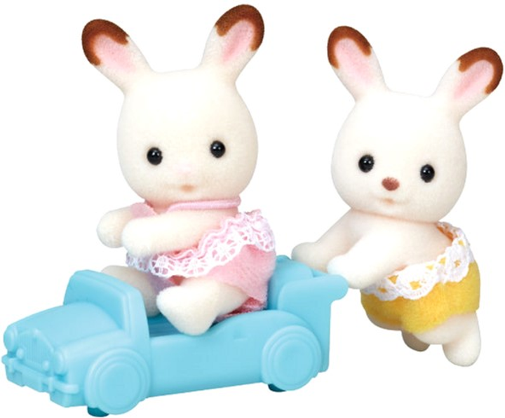 Набір фігурок Epoch Sylvanian Families Близнюки кролики з шоколадними вушками 2 шт (5054131054208) - зображення 2