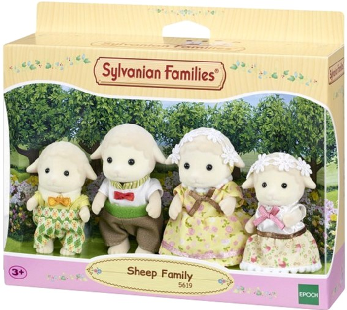 Набір фігурок Epoch Sylvanian Families Сім'я овечки 4 шт (5054131056196) - зображення 1