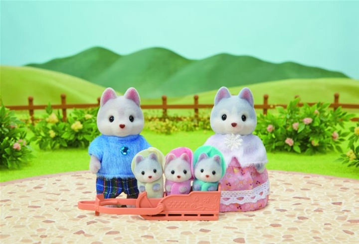 Набір фігурок Epoch Sylvanian Families Сім'я собак Хаски 5 шт (5054131056363) - зображення 2