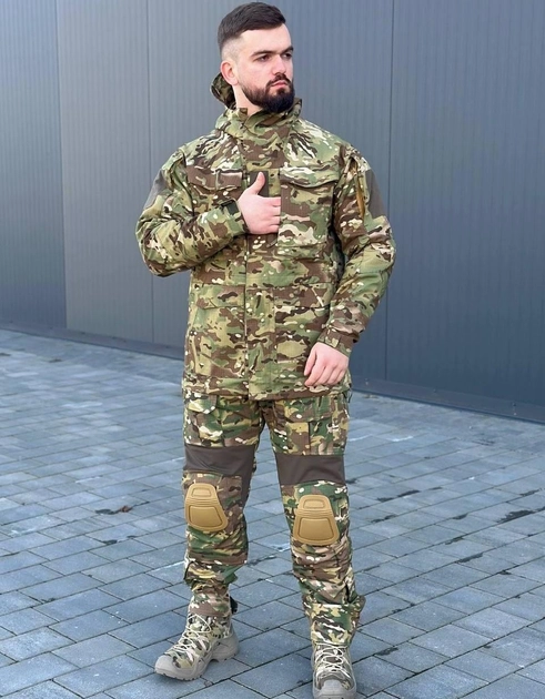 Тактична форма Multicam військовий костюм мультикам, Multicam комплект із наколінниками форма для ЗСУ L - зображення 1