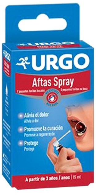 Спрей для горла Urgo Aftas 15 мл (3664492013992) - зображення 1