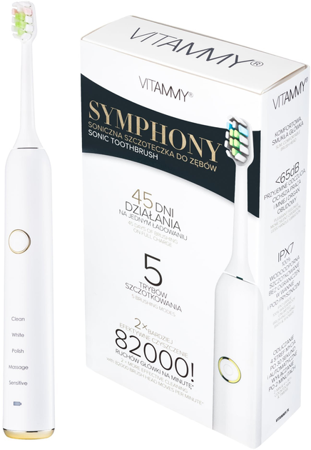 Електрична зубна щітка Vitammy Symphony White (5901793641393) - зображення 1