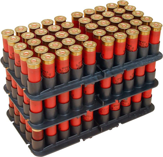 Подставка MTM Shotshell Tray на 50 глакоствольных патронов 20 кал. Цвет - черный - изображение 2